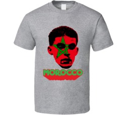 Mbark Boussoufa Morocco Flag Big Head Fifa World Cup Fan T Shirt Mbark Boussoufa Morocco Flag Big Head Fifa World Cup Fan T Shirt
