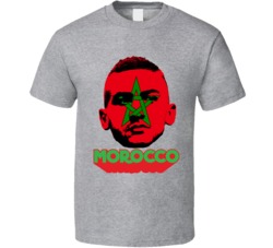 Hakim Ziyech Morocco Flag Big Head Fifa World Cup Fan T Shirt Hakim Ziyech Morocco Flag Big Head Fifa World Cup Fan T Shirt