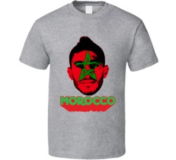 Younes Belhanda Morocco Flag Big Head Fifa World Cup Fan T Shirt Younes Belhanda Morocco Flag Big Head Fifa World Cup Fan T Shirt