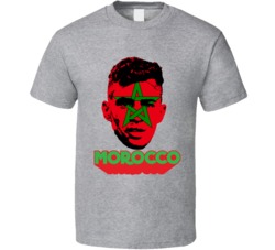 Munir Morocco Flag Big Head Fifa World Cup Fan T Shirt Munir Morocco Flag Big Head Fifa World Cup Fan T Shirt