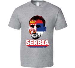Branislav Ivanovic Serbia Flag Big Head Fifa World Cup Fan T Shirt