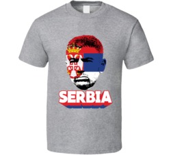 Aleksandar Kolarov Serbia Flag Big Head Fifa World Cup Fan T Shirt