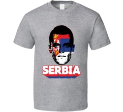 Filip Kostic Serbia Flag Big Head Fifa World Cup Fan T Shirt