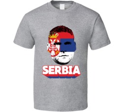 Dusko Tosic Serbia Flag Big Head Fifa World Cup Fan T Shirt