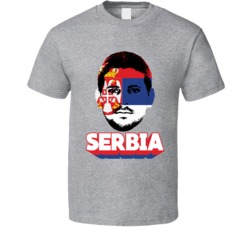 Aleksandar Mitrovic Serbia Flag Big Head Fifa World Cup Fan T Shirt