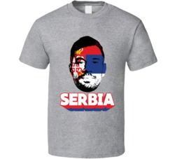 Luka Milivojevic Serbia Flag Big Head Fifa World Cup Fan T Shirt