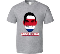 David Guzman Costa Rica Flag Big Head Fifa World Cup Fan T Shirt