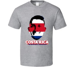 Francisco Calvo Costa Rica Flag Big Head Fifa World Cup Fan T Shirt