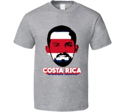 Marco Urena Costa Rica Flag Big Head Fifa World Cup Fan T Shirt