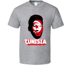 Mouez Hassen Tunisia Flag Big Head Fifa World Cup Fan T Shirt