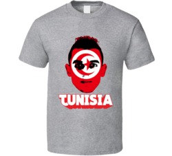 Ellyes Skhiri Tunisia Flag Big Head Fifa World Cup Fan T Shirt