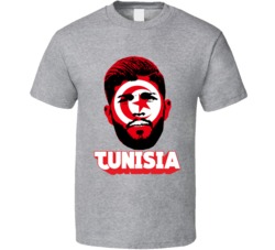 Ferjani Sassi Tunisia Flag Big Head Fifa World Cup Fan T Shirt