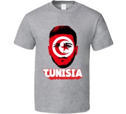 Anice Badri Tunisia Flag Big Head Fifa World Cup Fan T Shirt