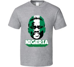 Oghenekaro Etebo Nigeria Flag Head Fifa World Cup Fan T Shirt