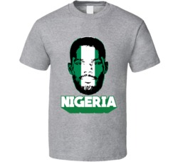 Brian Idowu Nigeria Flag Head Fifa World Cup Fan T Shirt