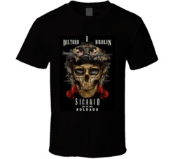Sicario Day Of The Soldado Movie Sugar Skull Fan T Shirt