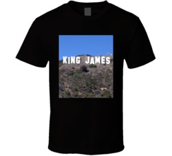 Lebron King James La Basketball Hollywood Hills Sign Parody Fan T Shir Lebron King James La Basketball Hollywood Hills Sign Parody Fan T Shir