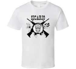 Sicario Skull And Guns Movie Fan T Shirt Sicario Skull And Guns Movie Fan T Shirt