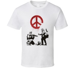 Soldiers Painting Peace Banksy Street Art Graffiti Painting Poster Fan Soldiers Painting Peace Banksy Street Art Graffiti Painting Poster Fan