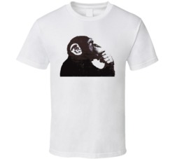 The Thinker Monkey Banksy Street Art Graffiti Painting Poster Fan T Sh The Thinker Monkey Banksy Street Art Graffiti Painting Poster Fan T Sh