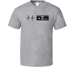 Nes Gamer Controller Life Line Heart Beat Fan T Shirt Nes Gamer Controller Life Line Heart Beat Fan T Shirt