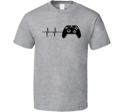X Box Gamer Controller Life Line Heart Beat Fan T Shirt X Box Gamer Controller Life Line Heart Beat Fan T Shirt
