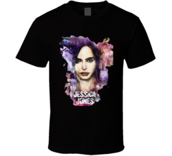 Jessica Jones Watercolour Poster Logo Netflix Original Fan T Shirt