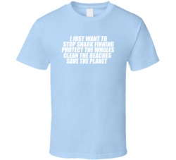 I Just Want To Stop Shark Finning Shark Week Tv Fan T Shirt