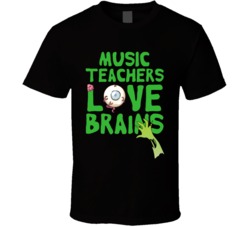 Music Teachers Love Brains School Halloween Spooky Zombie T Shirt Music Teachers Love Brains School Halloween Spooky Zombie T Shirt