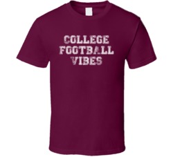 College Football Vibes Cute Fun School Sports T Shirt College Football Vibes Cute Fun School Sports T Shirt