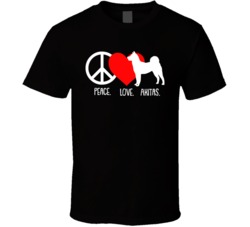 Peace Love Akitas Dog Owner Puppy Fan T Shirt Peace Love Akitas Dog Owner Puppy Fan T Shirt