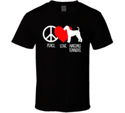Peace Love Airedale Terriers Dog Owner Puppy Fan T Shirt Peace Love Airedale Terriers Dog Owner Puppy Fan T Shirt