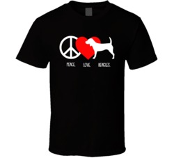 Peace Love Beagles Dog Owner Puppy Fan T Shirt