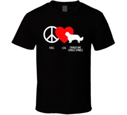 Peace Love Cavalier King Charles Spaniels Dog Owner Puppy Fan T Shirt