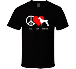 Peace Love Dalmations Dog Owner Puppy Fan T Shirt