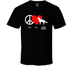 Peace Love German Shepherds Dog Owner Puppy Fan T Shirt