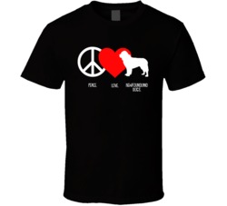 Peace Love Newfoundland Dog Owner Puppy Fan T Shirt