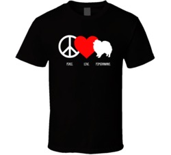 Peace Love Pomeranians Dog Owner Puppy Fan T Shirt Peace Love Pomeranians Dog Owner Puppy Fan T Shirt