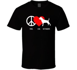 Peace Love Rottweilers Dog Owner Puppy Fan T Shirt