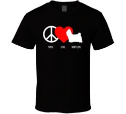 Peace Love Shih Tzus Dog Owner Puppy Fan T Shirt