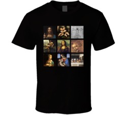 Leonardo Da Vinci Art Paintings Trendy Artsy T Shirt Leonardo Da Vinci Art Paintings Trendy Artsy T Shirt