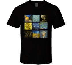 Vincent Van Gogh Paintings Trendy Artsy T Shirt Vincent Van Gogh Paintings Trendy Artsy T Shirt