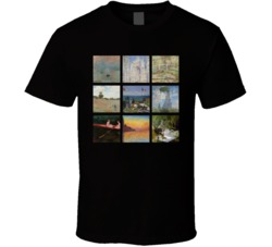 Claude Monet Art Paintings Trendy Artsy T Shirt Claude Monet Art Paintings Trendy Artsy T Shirt