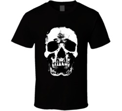 Skull Skeleton Silhouette Spooky Halloween T Shirt