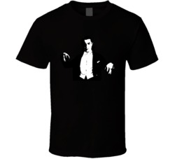 Dracula Big Head Silhouette Spooky Halloween T Shirt