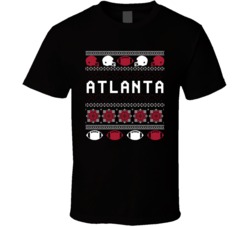 Atlanta Football Ugly Christmas Sweater 8bit Pixel Art Fan T Shirt