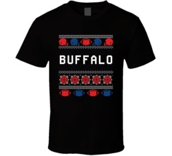 Buffalo Football Ugly Christmas Sweater 8bit Pixel Art Fan T Shirt