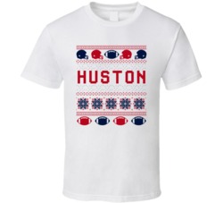 Huston Football Ugly Christmas Sweater 8bit Pixel Art Fan T Shirt