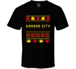 Kansas City Football Ugly Christmas Sweater 8bit Pixel Art Fan T Shirt