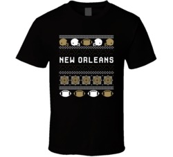 New Orleans Football Ugly Christmas Sweater 8bit Pixel Art Fan T Shirt